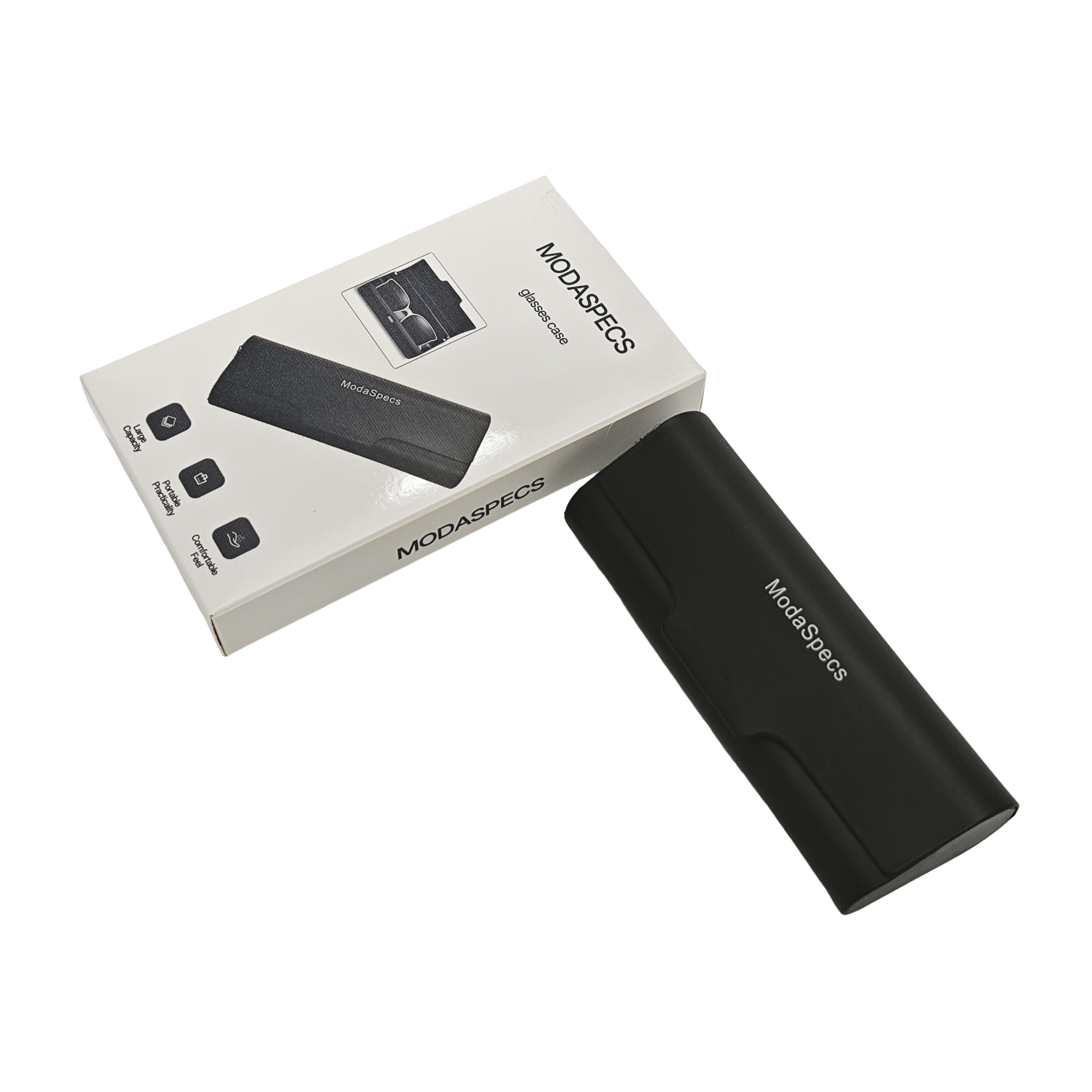 MODASPECS Hard Shell Glasses Case, Portable Sleek Black Protective Glasses Storage Box for Reading & Sunglasses - Image 6