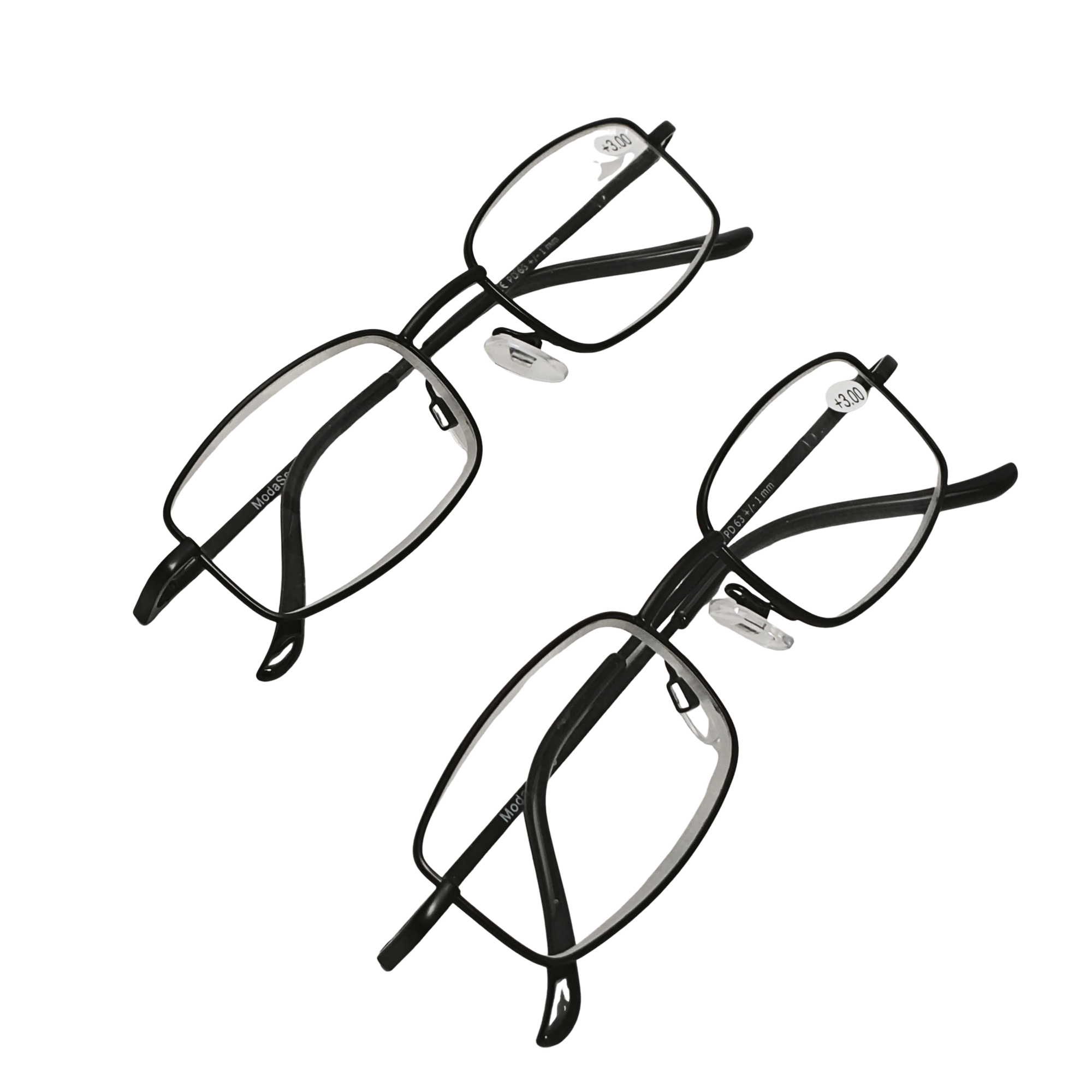 MODASPECS Metal Frame Reading Glasses 2 Pack, Lightweight Rectangular Presbyopic Eyeglasses for Daily Close Work & Reading - Image 3